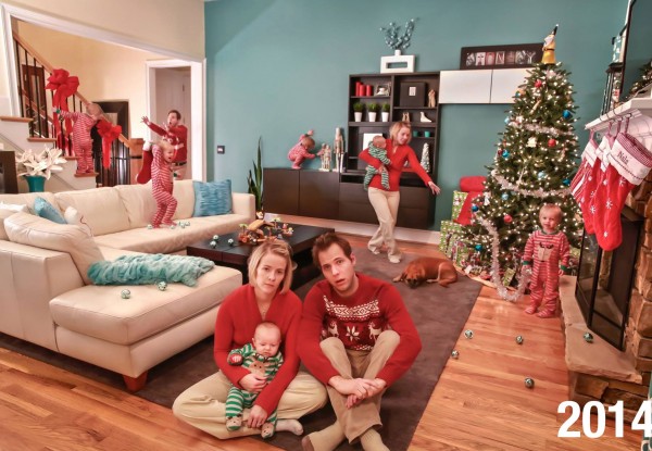«Не ідеальні» різдвяні фото сім&#039;ї з трьома дітьми